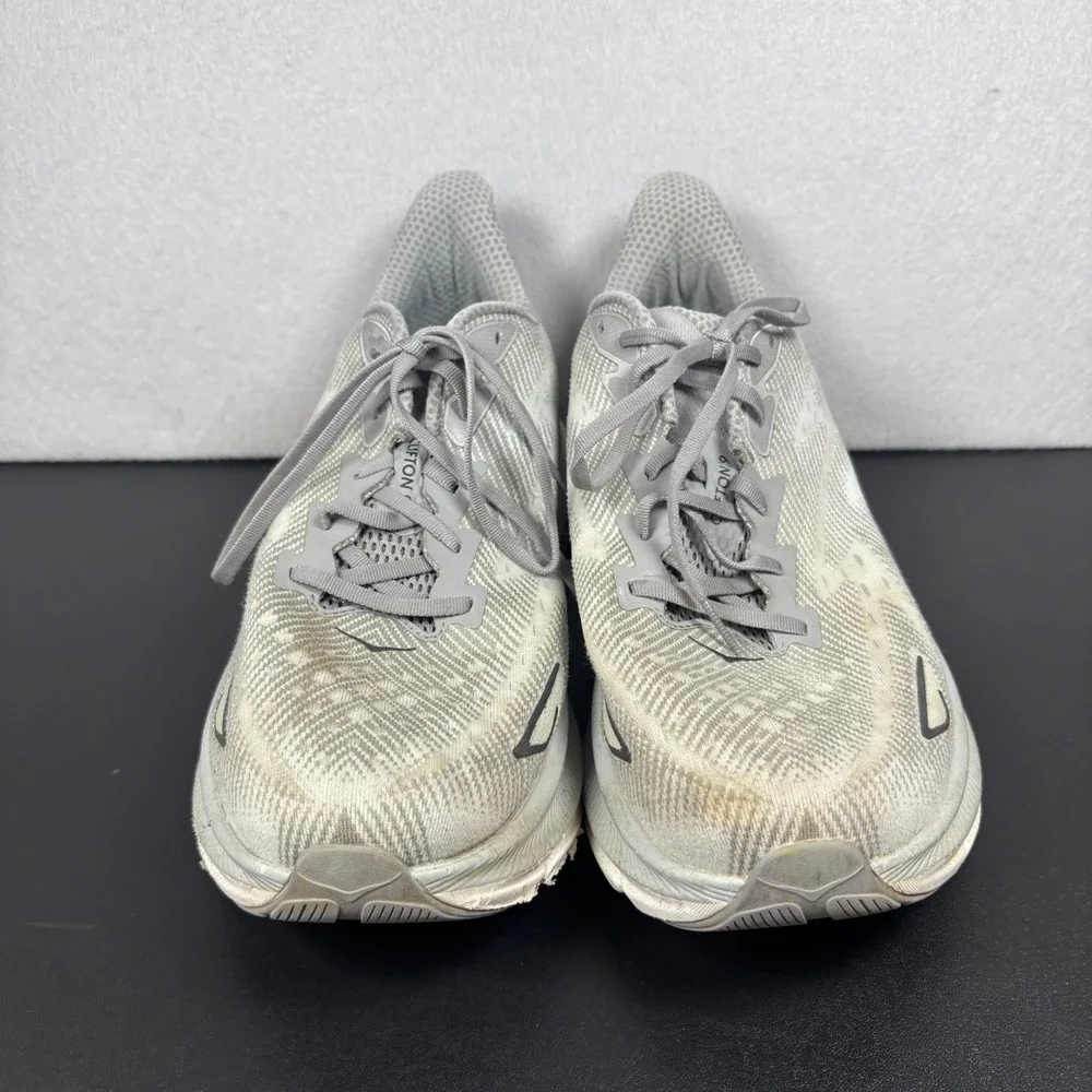 Hoka One One Clifton 9 Harbor Mist Gray Mens 14 D Running Shoes 1127895 HMBC